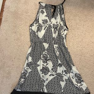 Black n White Halter Sundress